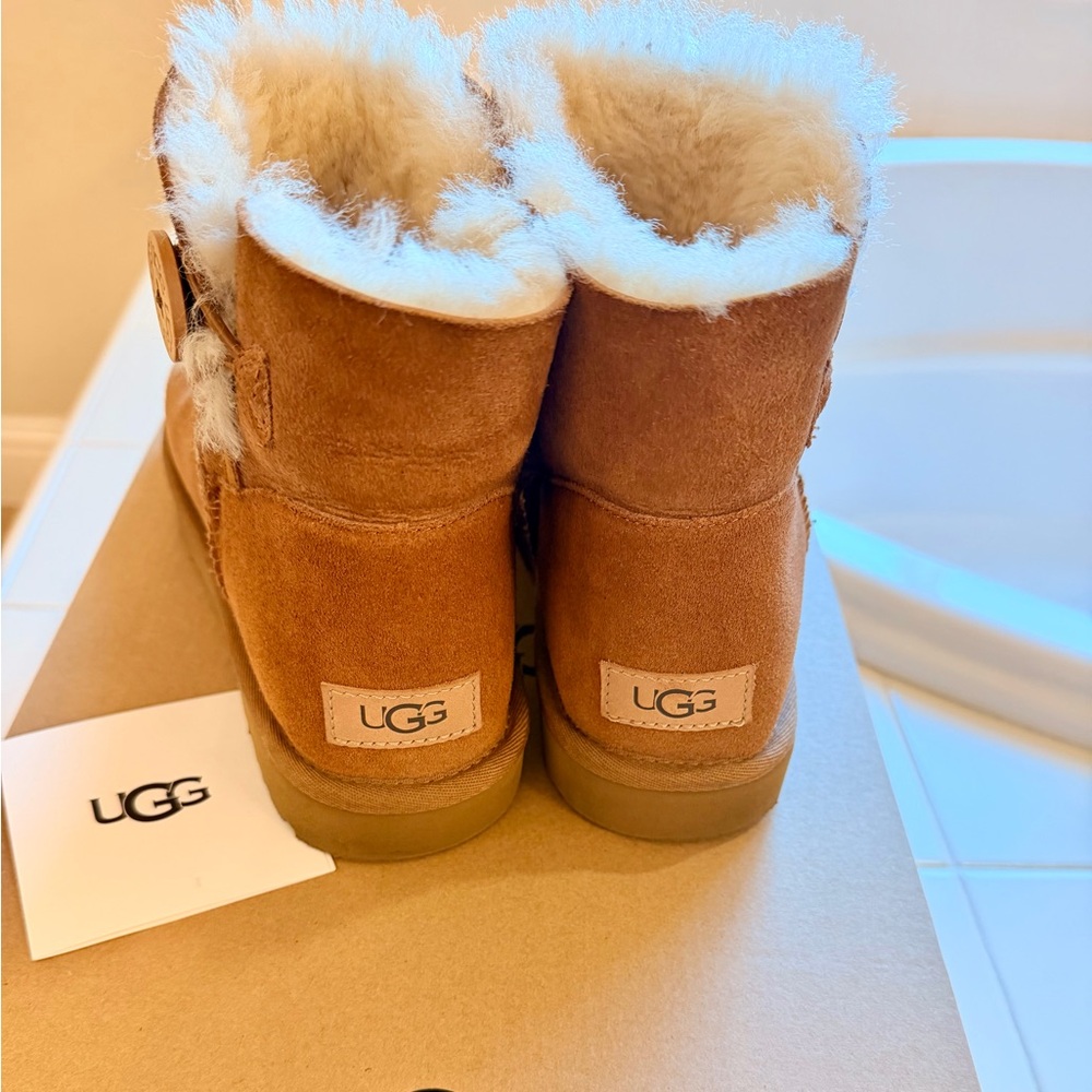 Ugg Mini Bailey Button Shearling Boots - image 3